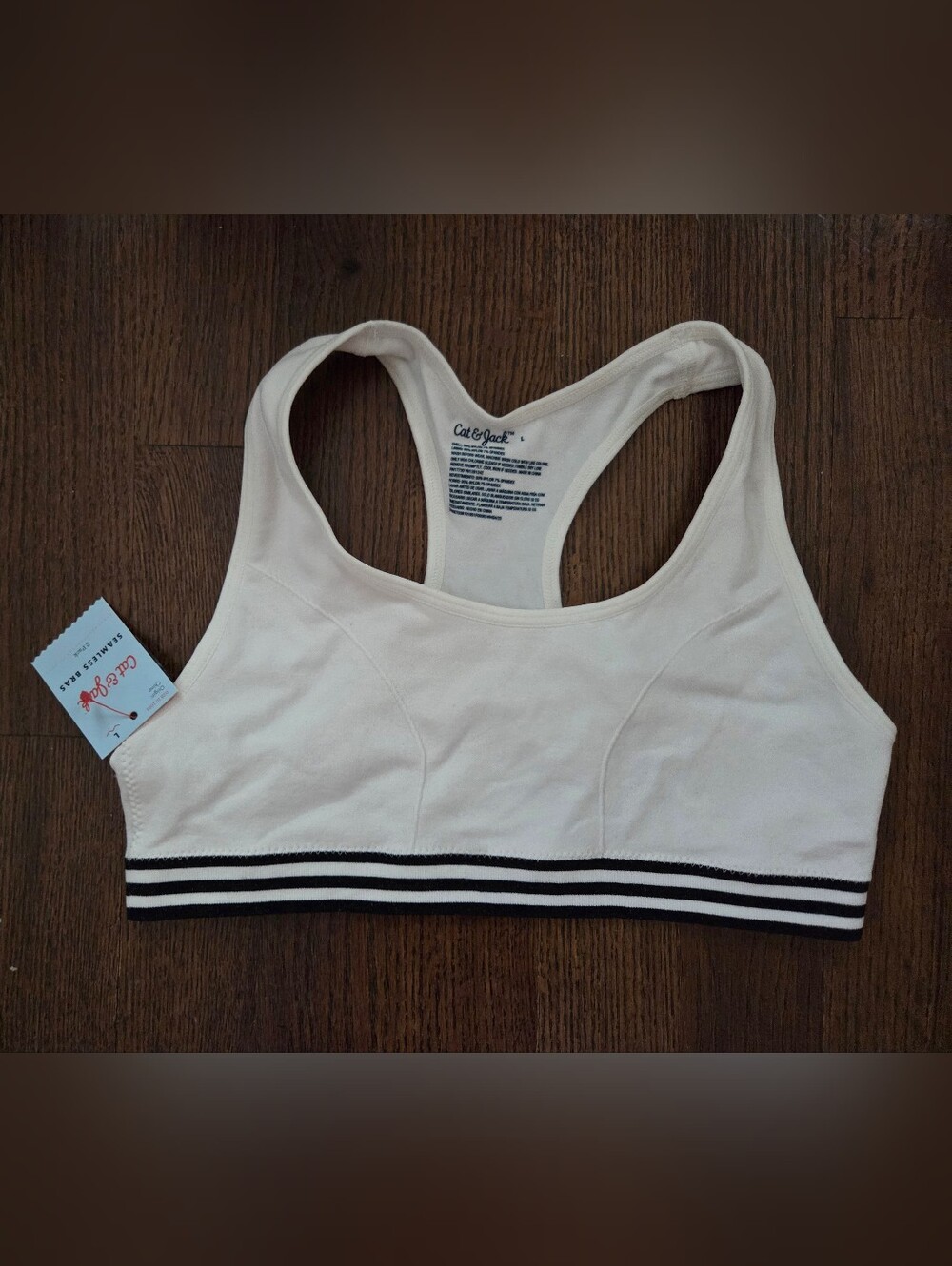New Cat & Jack Girls Large Seamless Sports Bra